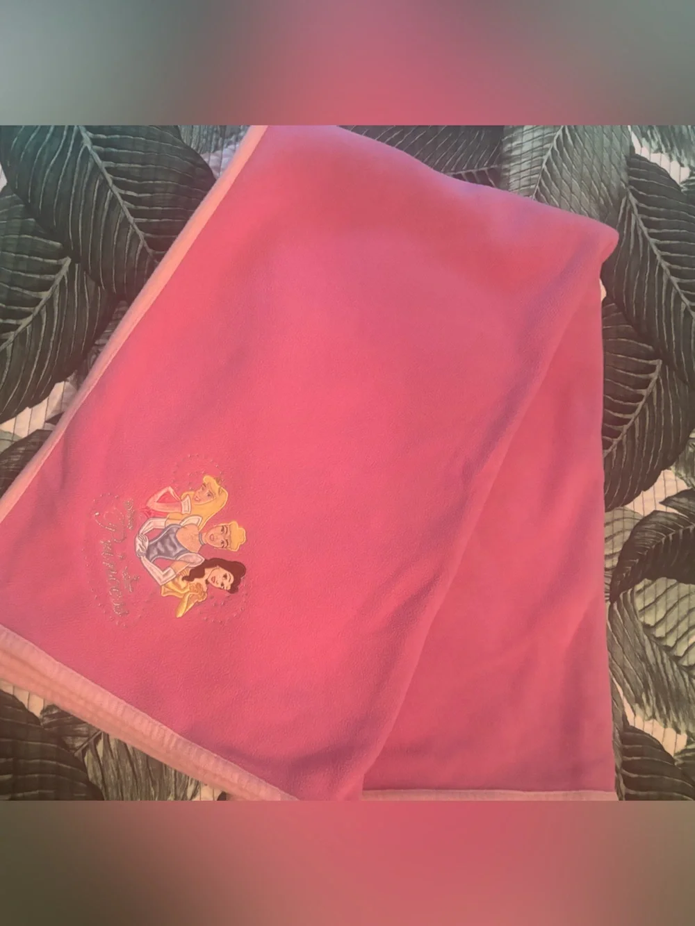 Disney Princess pink Fleece Throw Blanket